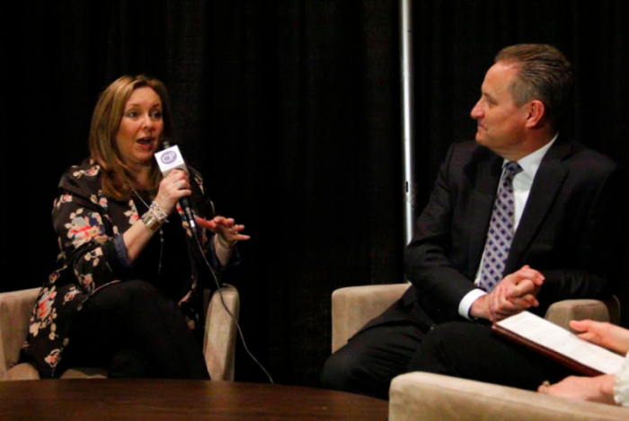 Steve and Jackie Green appear at Proclaim 18, the National Religious Broadcasters' (NRB) International Christian Media Convention in Nashville, Tennessee, on March 2, 2018.