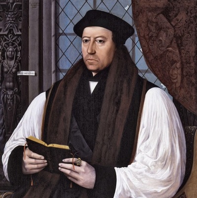 Thomas Cranmer (1489-1556), former Archbishop of Canterbury who introduced the Book of Common Prayer to the Church of England.