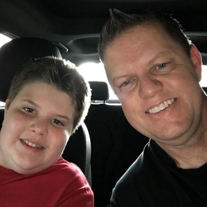 Craig Johnson, the Director of Ministries at Joel Osteen's Lakewood Church in Houston, TX, pictured with his son Connor.