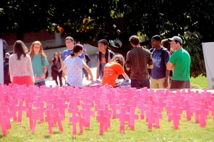 A Cemetery of the Innocents display set up by Students for Life of America, the nation's largest pro-life youth organization.
