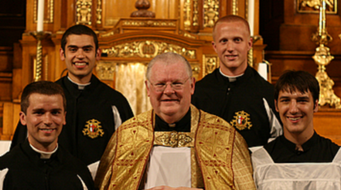 Rev. C. Frank Phillips and some of his brothers at Canons Regular of St. John Cantius in Chicago, Illinois.
