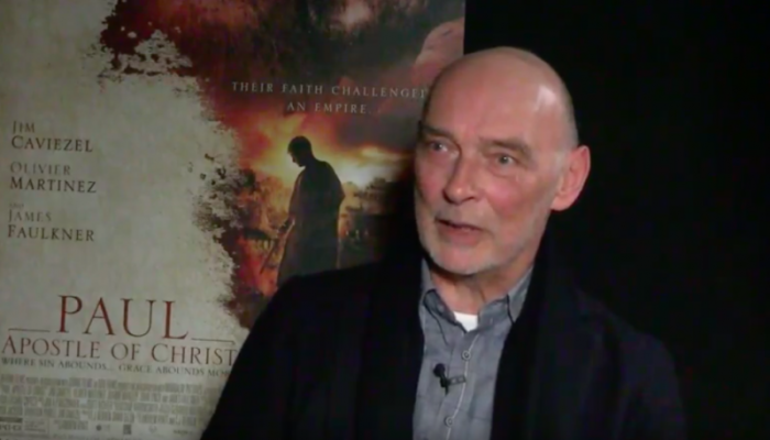 Actor James Faulkner speaks with The Christian Post at the 'Paul, Apostle of Christ' press junket in Dallas, Texas on March 19, 2018.