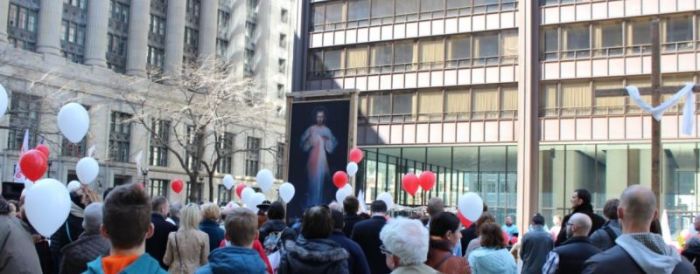 A photo from the 2017 'Jesus in Daley Plaza' event held in Chicago, Illinois.