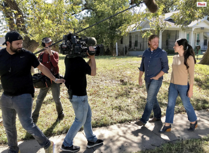 Chip and Joanna Gaines film their final episode of Fixer Upper airing, April 3, 2018.