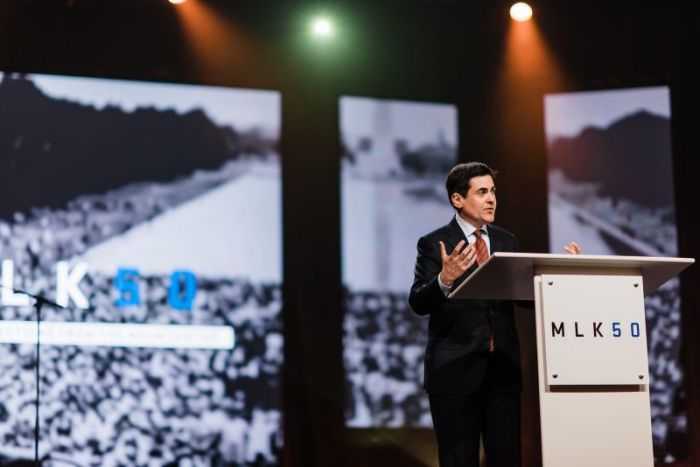 Russell Moore, president of the Ethics & Religious Liberty Commission, speaks at the MLK50 conference in Memphis, Tennessee, on April 3, 2018.