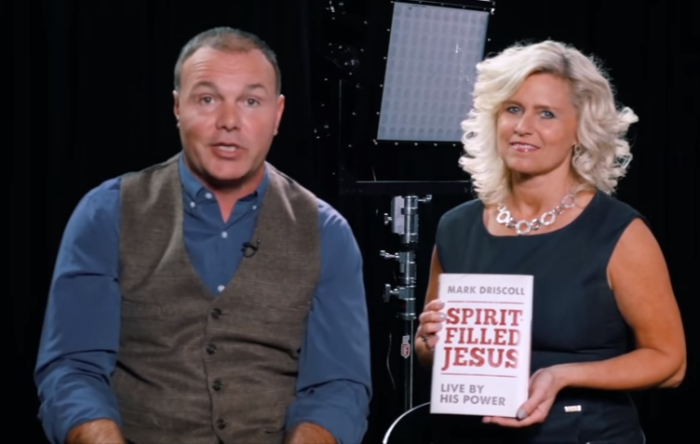 Pastor Mark Driscoll (L) and his wife Grace (R) promote his new book Spirit-Filled Jesus set for release in October 2018.