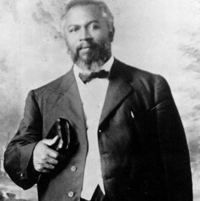 Pentecostal preacher William J. Seymour (1870-1922), leader of the 1906 Azusa Street Revival in Los Angeles, California.