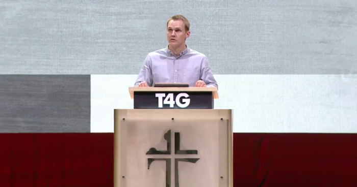 David Platt, founder of Radical, addresses the church's role in racial justice and reconciliation at the Together for the Gospel conference in Louisville, Kentucky.