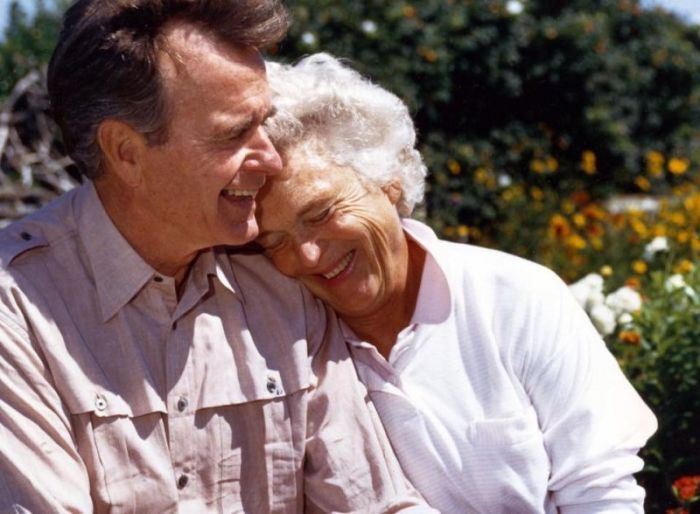 George H.W. and Barbara Bush in an undated file photo.
