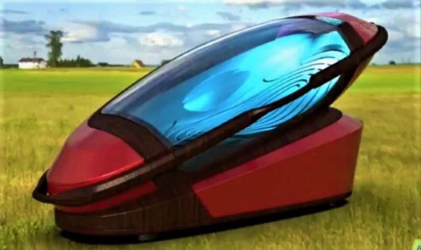 The Sarco "suicide machine" invented by Philip Nitschke.
