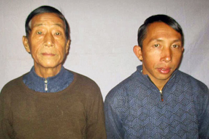 Pastor Dumdaw Nawng Lat (L) and Langjaw Gam Seng (R)