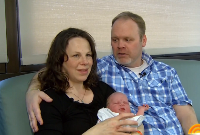 Christian couple Jay Kateri and Jay Schwandt of Rockford, Michigan, added a 14th son to their family on Wednesday, April 18 - Finley Sheboygan Schwandt (C).
