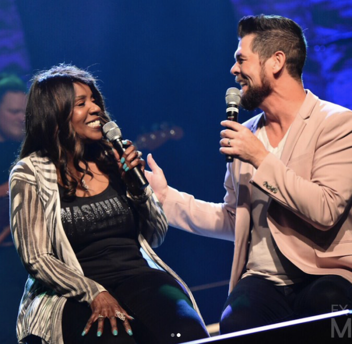 Grammy winner Jason Crabb and disco queen Gloria Gaynor perfrom together at Myrtle Beach, S.C., April 24, 2018.