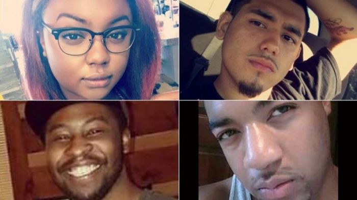 Tennessee Waffle House shooting victims from top to bottom, left to right: DeEbony Groves, Joe Perez, Akilah DaSilva and Taurean Sanderlin.