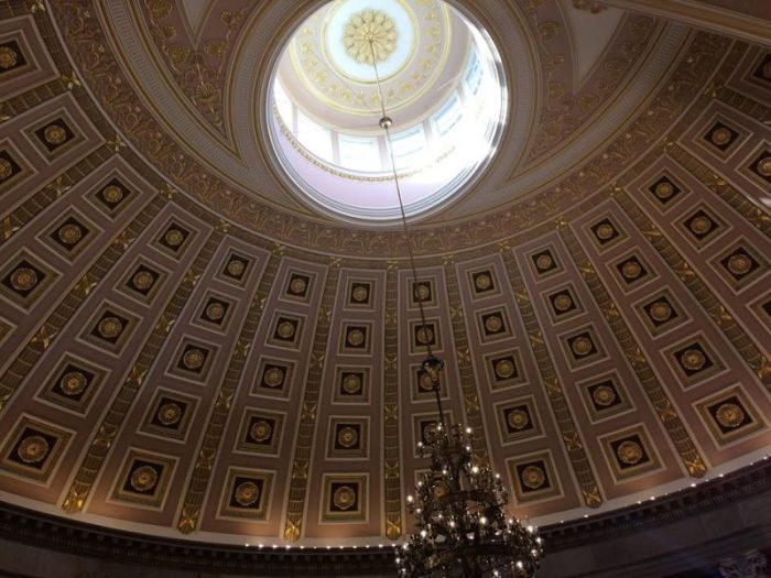 Statuary Hall, inside the U.S. Capitol building.