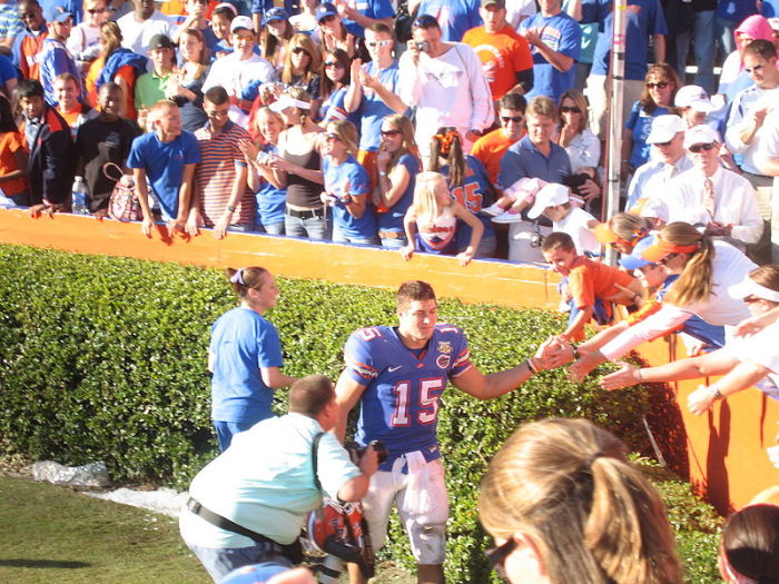 Tim Tebow with the Florida Gators back in 2007