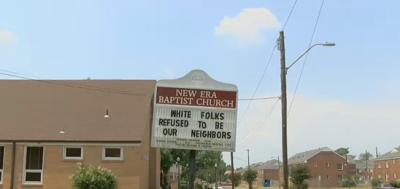 New Era Baptist Church in Birmingham has a controversial church sign that states, 'Black folks need to stay out of white churches.' The other side states, 'White folks refused to be our neighbors.'