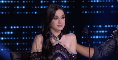 Katy Perry gets emotional while watching Michael J. Woodard sing 