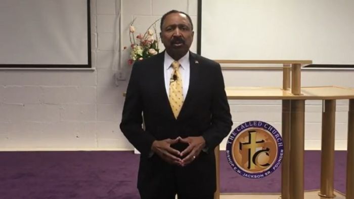 Bishop E.W. Jackson, founder of The Called Church in Virginia, in a campaign video for a U.S. Senate seat in Virginia published on May 15, 2018.