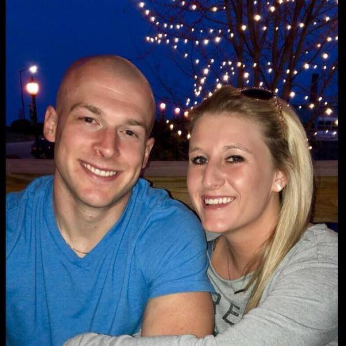 The late Katelyn Self(R), 26, and her fiancé Officer Alex Burns of the Gastonia Police Department.