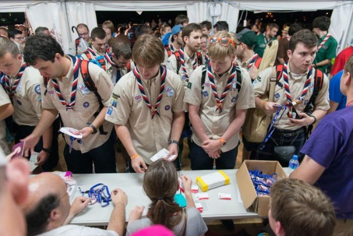Arrival of the International Service Teams for the 23rd World Scout Jamboree from 28/07 to 08/08/2015 in Yamaguchi, Japan.