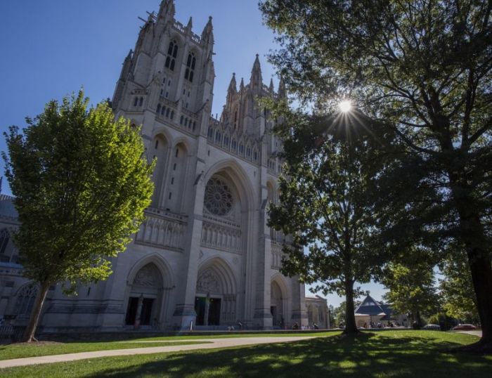 Washington National Cathedral of Washington, DC. A congregation of The Episcopal Church, it is one of the largest church buildings in the world.