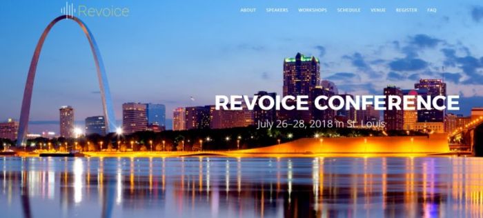 The first-ever Revoice Conference, scheduled for July 26-28, 2018 at Memorial Presbyterian Church in St. Louis, Missouri.