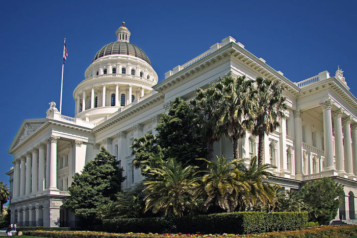 California state capitol building on 10th Street and L Street in Sacramento, California, on March 23, 2010.