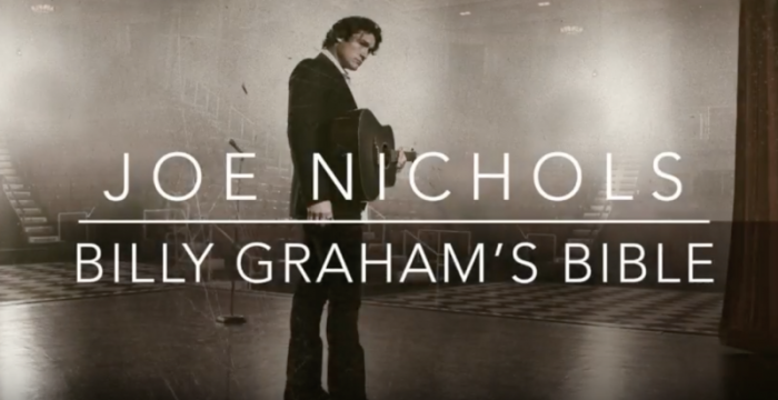 Joe Nichols releases lyric video for song, 'Billy Graham's Bible,' May 2018.