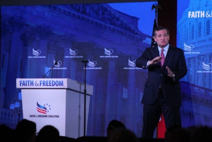 Sen. Ted Cruz, R-Texas, speaks at the Faith & Freedom Coalition's Road to Majority Conference at the Omni Shoreham Hotel in Washington, D.C. on June 7, 2018.