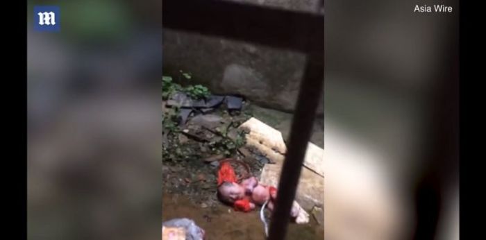 Newborn baby girl discovered abandoned in in Fuzhou City, China, on June 1st, 2018.