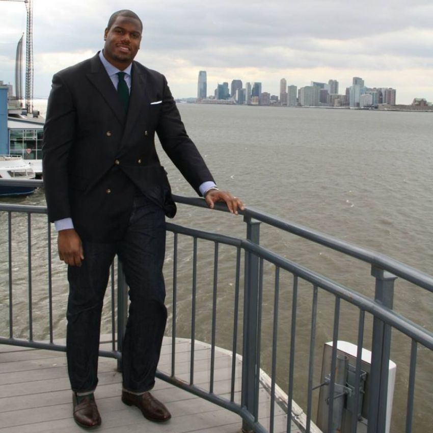 NY Jets' three-time Pro Bowler, D'Brickashaw Ferguson.