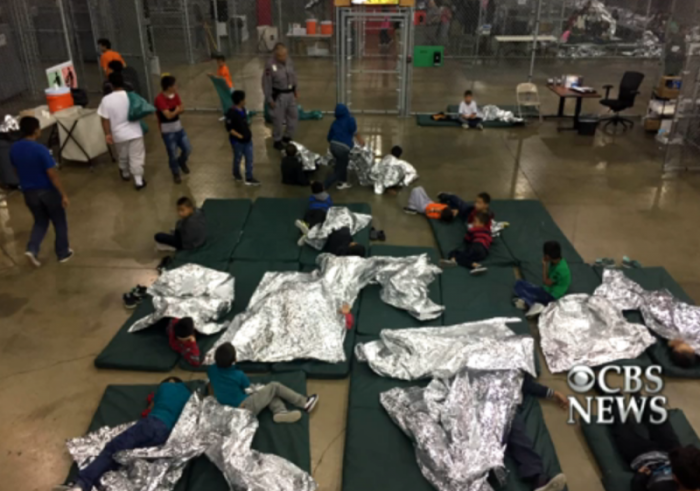 Photo of immigrant children detained provided by Border Patrol to CBS News.