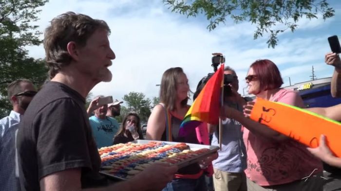 Close to 400 supporters of Christian baker Jack Phillips came out to celebrate his Supreme Court victory in Lakewood, Colorado, on June 8, 2018.