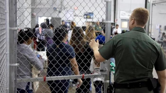 Immigrant children detained by Border Patrol.