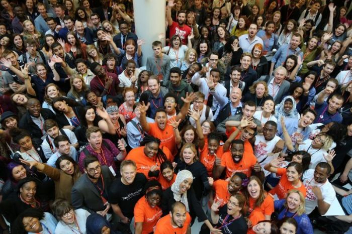 Hundreds of young people raise their voices about the future of their world at the #YouthSummit in London on September 12, 2015 .