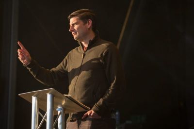 Will Graham speaks to Thousands attending the Central Scotland Celebration of Hope hosted by the Billy Graham Evangelistic Association on June 17, 2018 in Falkirk, Scotland.