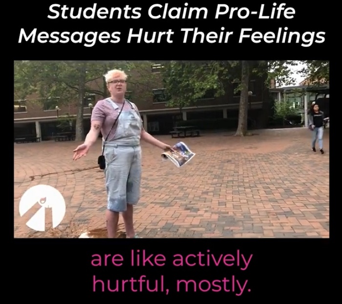 Students for Life of America video of Western Washington University vandalism of pro-life messages, posted on June 21, 2018.