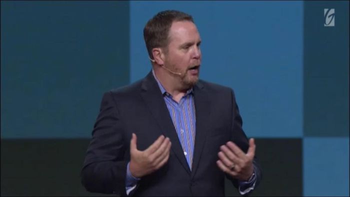 Brady Boyd, pastor of New Life Church in Colorado Springs, CO preaches on the gift of prophecy at Gateway Church on June 6, 2018.