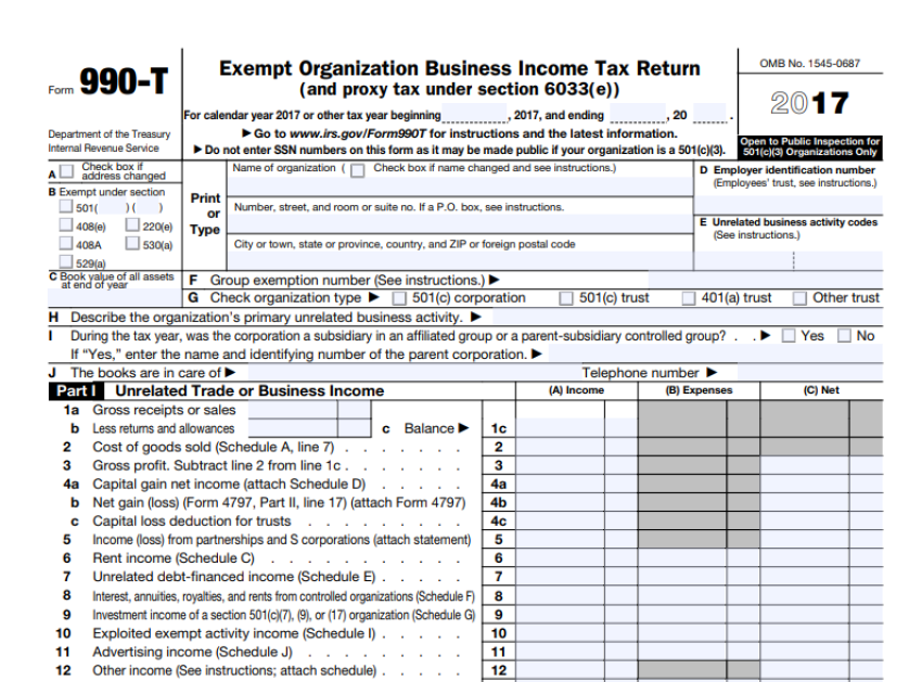 The 990-T form.