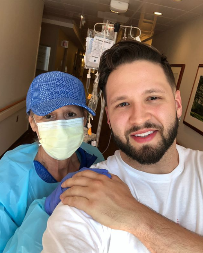 Andy Mineo and his mother Francis, June 2018.