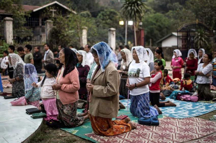 Christians in Myanmar in this undated photo.