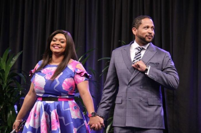 Crenshaw Christian Center Pastor Fred Price Jr. (R) and his wife Angel victoriously returned to the helm of the church on Sunday July 1, 2018.