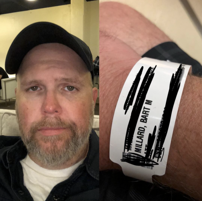 MerycMe's Bart Millard is in the hospital after smoke inhalation in California, July 1, 2018.