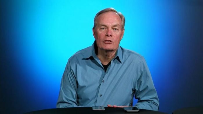Evangelist Andrew Wommack speaking about Christians and U.S. President Donald Trump on July 2, 2018.