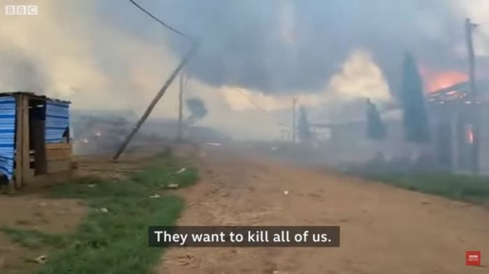 Videos coming from the English speaking part of Cameroon, where rebels are fighting to form an independent state called 'Ambazonia,' published on June 25, 2018.