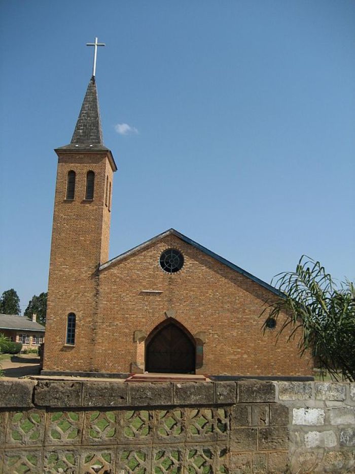 A church in Mansa, the capital of the Luapula province of Zambia