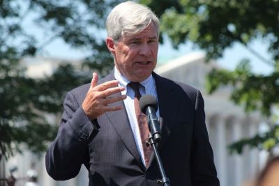 Sen. Sheldon Whitehouse, D-R.I., speaks at a rally held outside of the United States Capitol Building in Washington, D.C., to call for criminal justice reform and the Senate to pass the FIRST STEP Act on July 10, 2018. Whitehouse is the Democratic co-sponsor of the bill in the Senate.