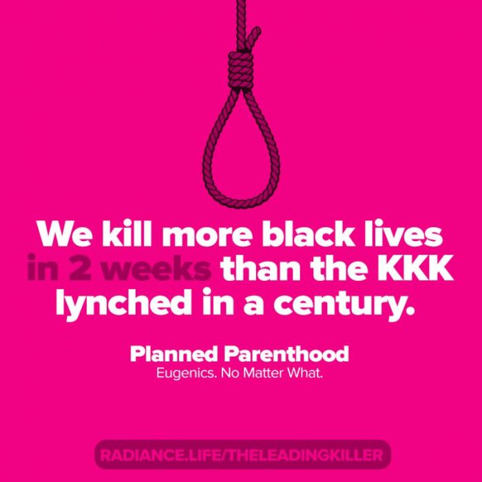 The controversial meme created by black pro-life activist Ryan Bomberger of Radiance Foundation.