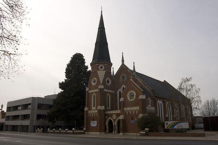 A picture of the Uniting Church in Bathurst, New South Wales, Australia.
